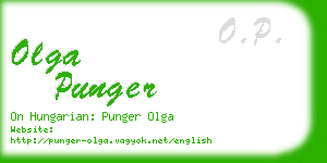 olga punger business card